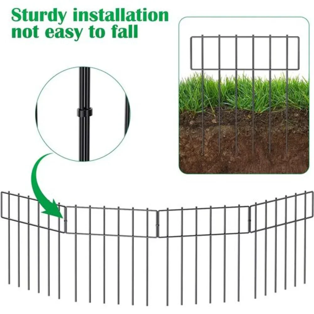 10 Pack Animal Barrier Fence, 17 Inch(H) X 10 Ft(L)  Rustproof Metal Wire